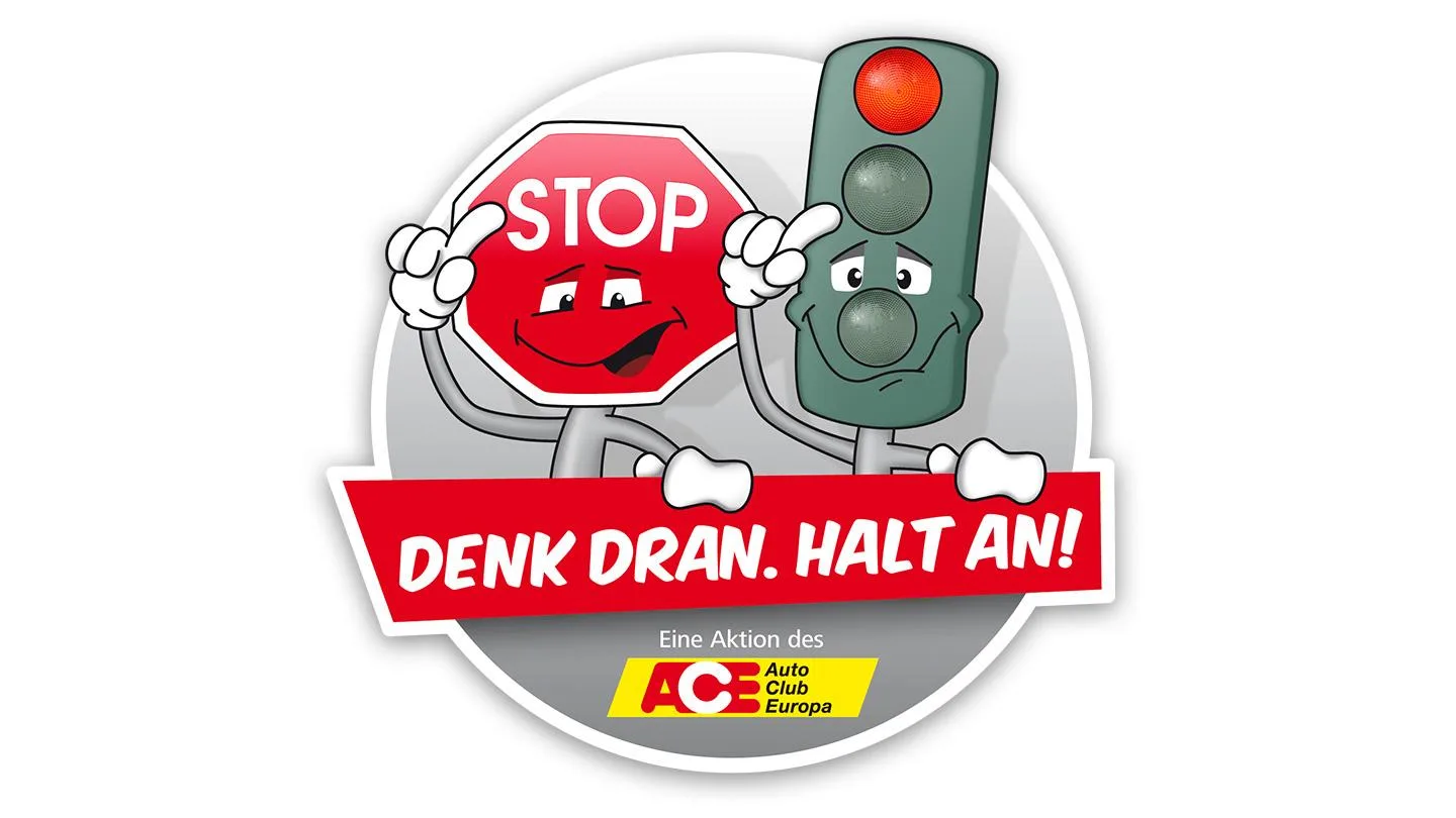 Comicbild mit Roter Ampel