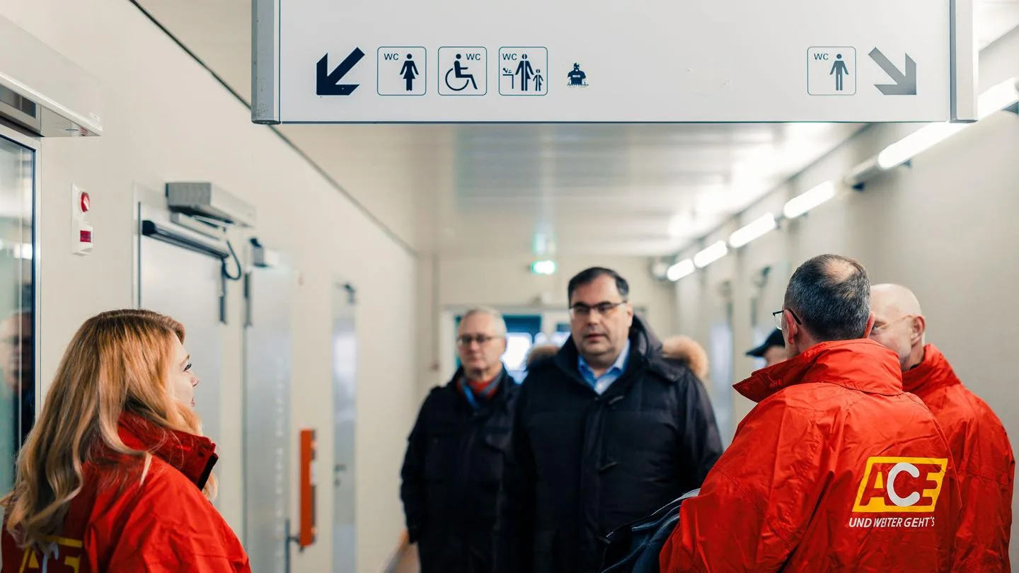 Prüfung der Toiletten