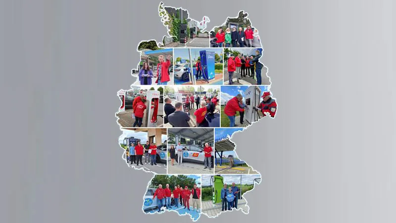 Deutschlandkarte gestaltet mit dem ACE-Ehrenamt