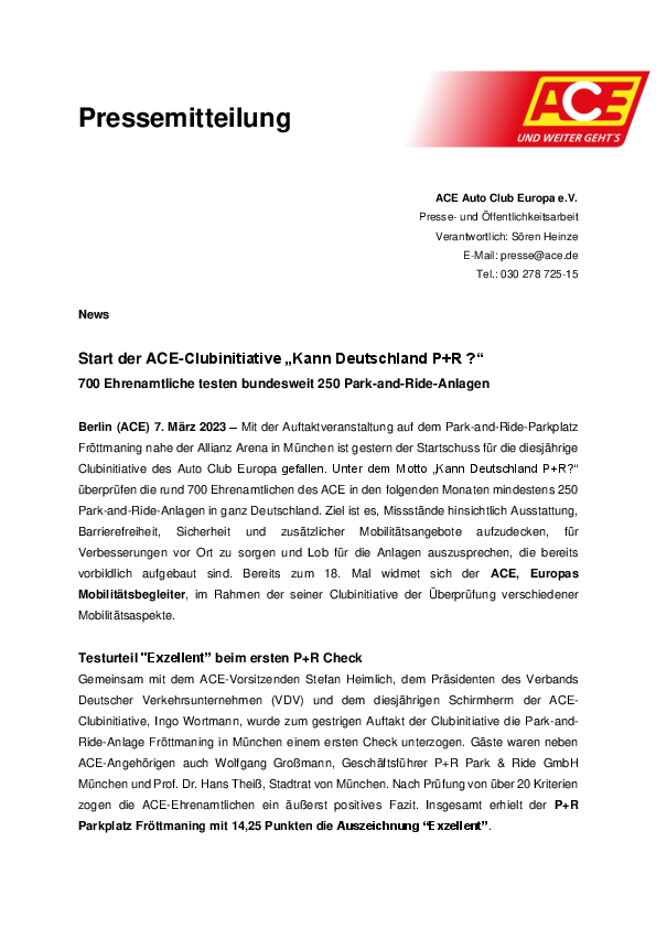 Pressemeldung Auftaktveranstaltung Pressemeldung Auftaktveranstaltung