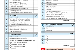 Erhebungsbogen des P+R Checks Erhebungsbogen des P+R Checks